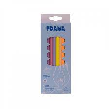 LAPICES DE COLORES PASTELES X 10 UNIDADES TRAMA 