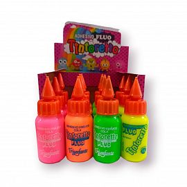 ADHESIVO VINILICO TIPO PLASTICOLA DE COLORES FLUO 30GRS