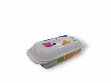 MANTEQUERA MELAMINA CON TAPA ESTAMPADA